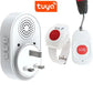 Wireless SOS Panic Button for Seniors – WiFi Caregiver Pager with Smart Life/Tuya App Alerts