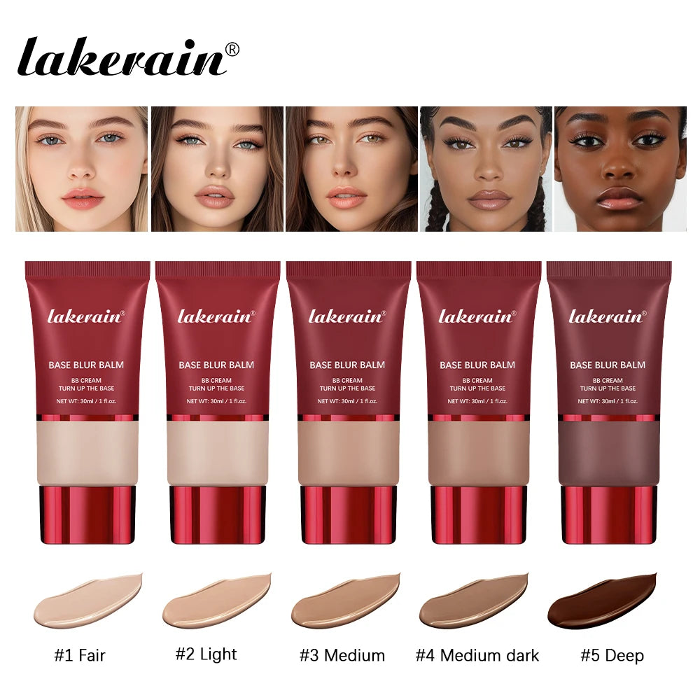 Matte Blur Balm Foundation, Soft-Focus Coverage Concealer, Waterproof & Long-Lasting Makeup Base