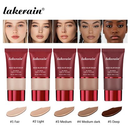 Matte Blur Balm Foundation, Soft-Focus Coverage Concealer, Waterproof & Long-Lasting Makeup Base