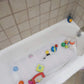Extra Long Non-Slip Bathtub & Shower Mat 40x16 Inch, Suction Cups, Drain Holes, Machine Washable, Gray & Black