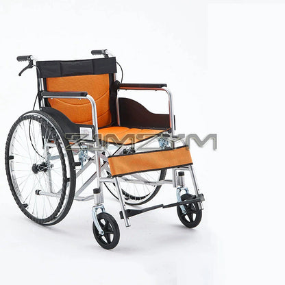 Folding Manual Wheelchair Lightweight Home Hospital Disabled Elderly Mobility Portable Wheelchair