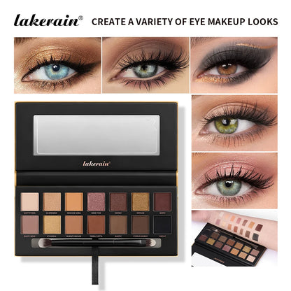 14-Color Soft Glow Eyeshadow Palette, Natural Matte & Shimmer Shades, Blendable Long-Lasting Eye Makeup