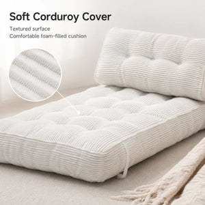 Folding Convertible Sofa Bed – Single Sleeper Chair & Floor Lounge with Back Support Pillow for Living Room, Bedroom & Guest Room