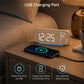 10-Inch 4-Color LED Digital Alarm Clock with Ambient Light, Dual Alarms, Auto Dimming, Timer & USB-C – Bedside Clock