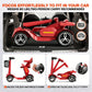 Foldable Electric Mobility Scooter for Adults, All-Terrain Lightweight Portable 4-Wheel Travel Scooter, Red