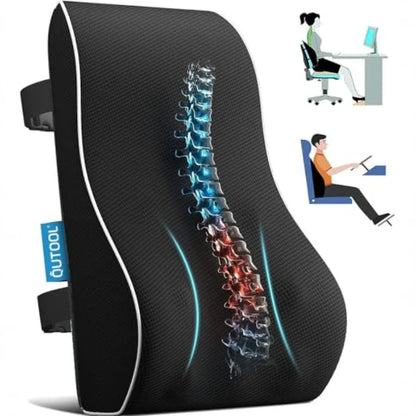 Ergonomic Lumbar Support Pillow – Lower Back & Waist Support Cushion for Office Chair, Car, Home & Desk Seating