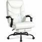 400 lb Big & Tall Reclining Office Chair with Footrest – High Back PU Leather Desk Chair with Lumbar Support & Spring Cushion
