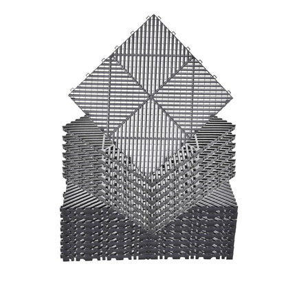 40-Pack Heavy Duty Interlocking Garage Floor Tiles 15.7x15.7 Inch, Non-Slip Modular Flooring Mats, 6000 lb Capacity