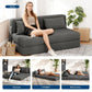 4-in-1 Folding Sofa Bed – Convertible Corduroy Loveseat Sleeper Couch with Pillow, Space-Saving Fold-Out Chair Bed