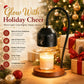 Candle Warmer Lamp with Snowflake and Deer Design, Adjustable Height, 4 Brightness Levels, 2/4/8-Hour Auto-Off Timer