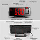 Digital Projection Alarm Clock with 180° Projector, Mirror LED Display, 4-Level Brightness & USB Charging Port