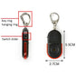 Anti-Lost Key Finder with Whistle Sound Activation, LED Flashing Beep Alarm Keychain Locator for Keys & Personal Items