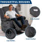 360° Swivel Rocking Recliner Chair with Cup Holder, Oversized Corduroy Glider Lounge Chair for Living Room & Nursery