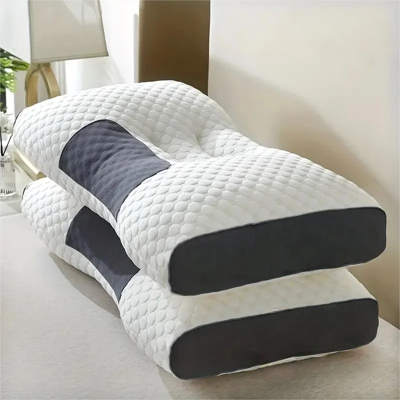 2-Pack Adjustable Ergonomic Neck Pillows, Contoured Support Pillows for All-Season Sleeping Comfort