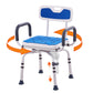 360° Swivel Shower Chair – Height Adjustable Bath Seat with Armrests, Backrest & Non-Slip Feet for Seniors