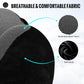 Memory Foam Travel Neck Pillow with Hood, 360° Head Support for Airplane & Long Flights, Eye Mask, Earplugs & Storage Bag