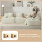 107-Inch Modular L-Shaped Sectional Sofa with Ottoman – Deep Seat Corduroy Memory Foam Cloud Couch, No Assembly Required
