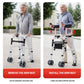Adjustable Two-Arm Support Walker for Seniors – Foldable Mobility Walking Aid with Wheels