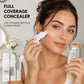 2-in-1 Color-Changing Foundation & Concealer Stick with Makeup Brush, Full Coverage Waterproof Formula