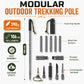 Adjustable Aluminum Alloy Trekking Pole – Multifunctional Hiking Walking Stick with EVA Grip & Interchangeable Tips