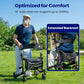 3-in-1 Foldable Rollator Walker for Seniors with Seat & Storage Bag – 300 lb Capacity