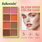 8-Color Cream Blush & Highlighter Palette, Natural Shades, Long-Lasting Waterproof Face Makeup
