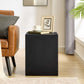 Modern Cube Side Table with Built-In Handles, Portable Square Accent End Table for Living Room & Bedroom