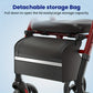 All-Terrain Upright Rollator Walker for Seniors with Padded Seat, Armrests & Storage Bag