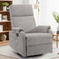 Ergonomic Manual Rocking Recliner Chair – Modern Fabric Adjustable Armchair with USB & Type-C Charging Ports