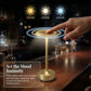 Portable Rechargeable LED Table Lamp, Stepless Dimming, 3 Light Colors, Touch Control, USB-C Charging, Aluminum Alloy Body and Anti-Slip Base