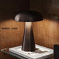 Rechargeable LED Mushroom Table Lamp, Touch Dimming, Cordless Bedside Night Light for Bedroom and Table Decor