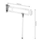 Foldable Toilet Grab Bar – Wall-Mounted Drop-Down Safety Rail with Non-Slip Support Handle