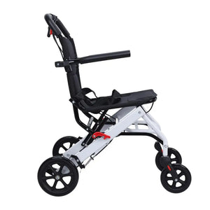 Portable Foldable Transport Wheelchair – Lightweight Travel Chair for Adults & Seniors, 180 lbs Capacity