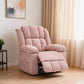 Extra-Wide Manual Recliner Chair – 155° Reclining Upholstered Armchair with Terry Cloth for Living Room & Bedroom