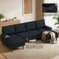 101-Inch U-Shaped Modular Sectional Sofa – 4-Seat Chenille Couch with Double Chaise Lounge for Living Room