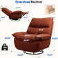 360° Swivel Rocker Recliner Chair – Oversized Armless Lounge Chair with OEKO-TEX Certified Performance Fabric