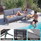 3-Seat Modular Outdoor Sofa Bed with Adjustable Reclining Lounge – Convertible Patio Couch with Detachable Side Table