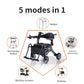 3-in-1 Electric Rollator Walker & Wheelchair with Seat & Shopping Bag for Seniors