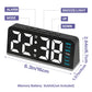Mini Digital Alarm Clock with Blue Night Light, USB Powered, Year, Date & Temperature Display, Adjustable Brightness – Black