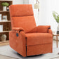 Ergonomic Manual Rocking Recliner Chair – Modern Fabric Adjustable Armchair with USB & Type-C Charging Ports
