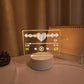 Heart Sound Wave 3D Acrylic Night Light, USB Warm LED Lamp, Romantic Couple Souvenir Gift