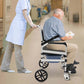 3-in-1 Foldable Shower Commode Wheelchair – Height Adjustable Toilet Chair with Locking Wheels, 330 lbs Capacity