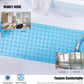 Extra Large Non-Slip Bathtub & Shower Mat 40x16 Inch, PVC Bath Mat with Suction Cups & Drain Holes, Machine Washable
