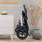 Lightweight Foldable Transport Wheelchair – 15.75" Seat Portable Travel Chair with Handbrakes