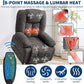 Power Lift Recliner Chair with Massage & Heat, 3-Position Electric Stand Assist Sofa with USB Ports, Cup Holders & Side Pockets