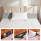 Premium Memory Foam Bed Gap Filler Wedge Pillow – Headboard Backrest Cushion with Washable Cover & Side Pocket for Queen & King Beds