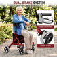 US Stock – All-Terrain Rollator Walker for Seniors with Seat & Backrest, 8" Wheels, Foldable & Height Adjustable – Fast 3–7 Day Shipping