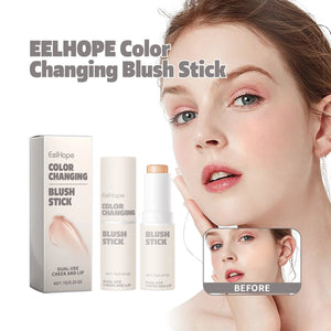 Color-Changing Blush & Lip Tint Stick, Hydrating Cheek Color, Natural Matte Finish, Travel Size