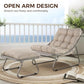 Outdoor Recliner Chair with Integrated Footrest – Cushioned Patio Lounge Chair with Weather-Resistant Steel Frame