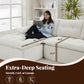 110-Inch L-Shaped Boneless Cloud Sectional Sofa with Ottoman – Deep Seat Chenille Modular Couch, No Assembly Required